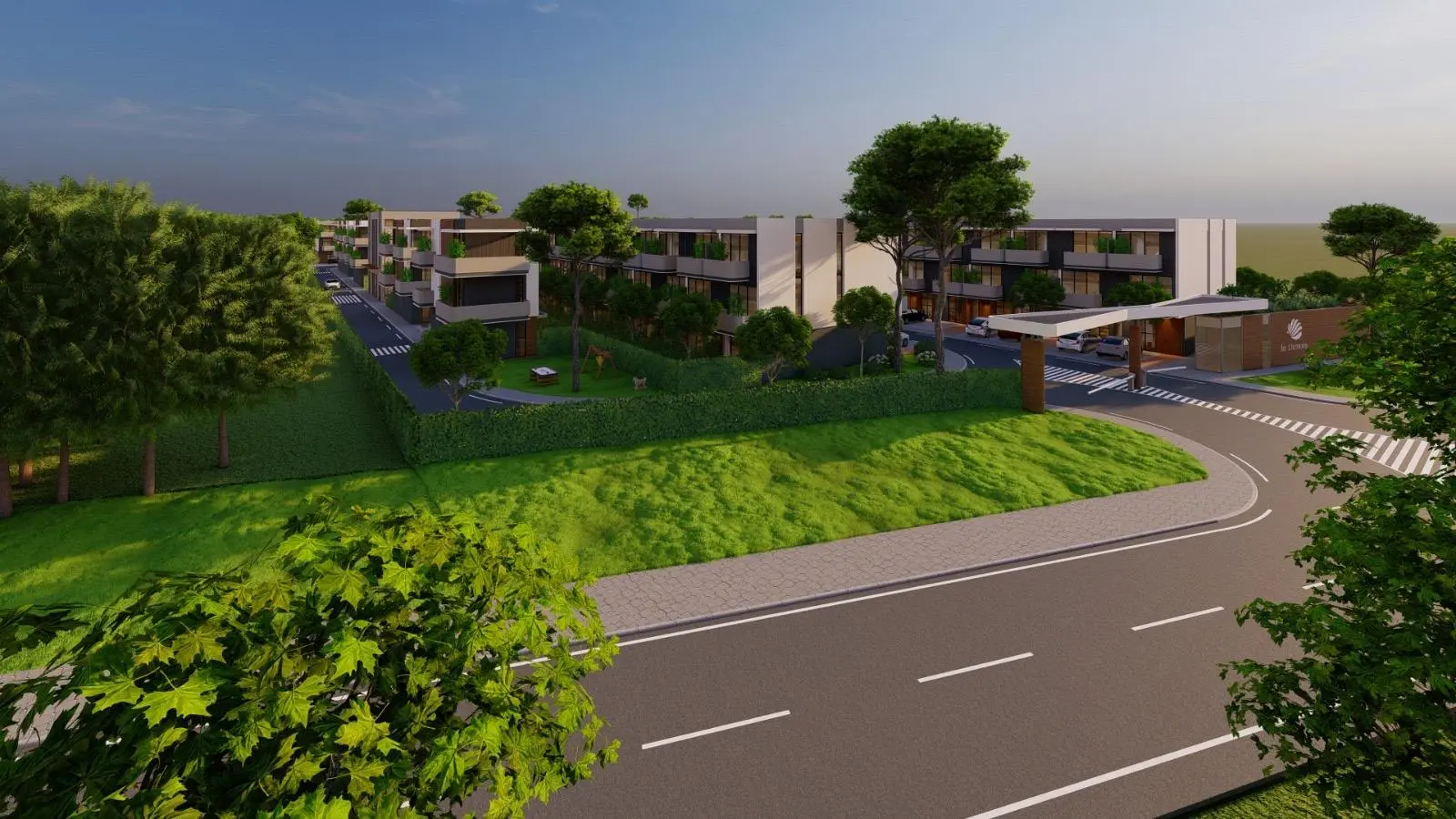Townhouse for Sale in La Dimora Residence | B-4 Middle Single Row with Garden & Community Views