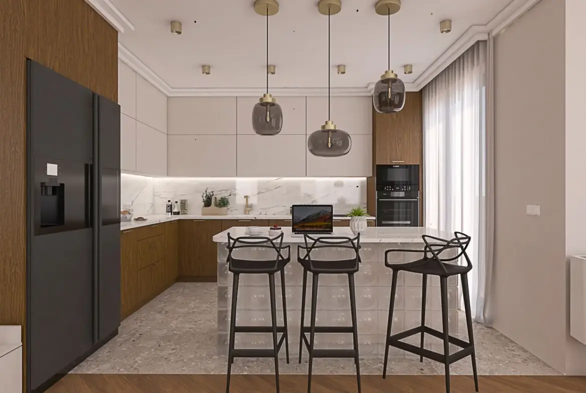 New detached house with modern architecture and high-class execution