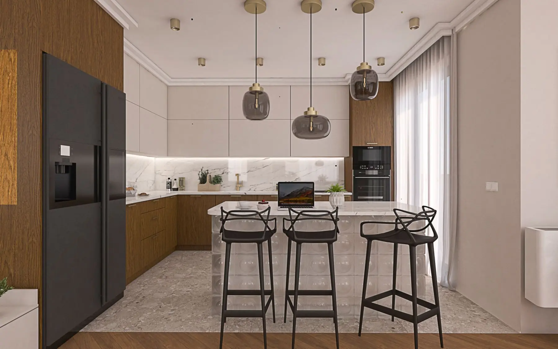 New detached house with modern architecture and high-class execution