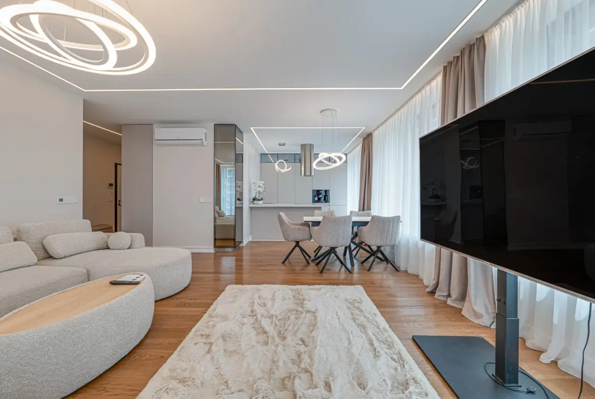 Elegantly furnished two bedroom apartment in a modern architectural building for sale