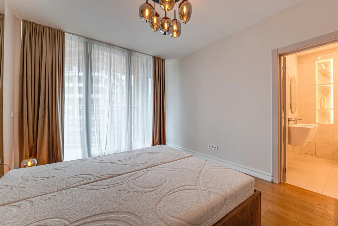 Elegantly furnished two bedroom apartment in a modern architectural building for sale