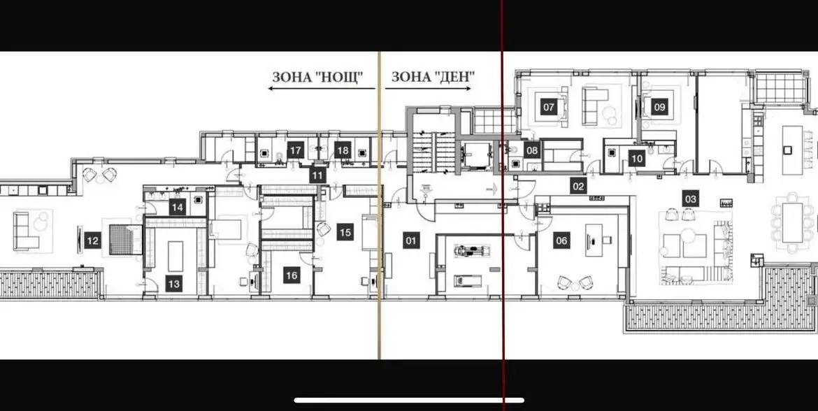 Impressive multi-room apartment on an entire floor in a luxury building next to Paradise Mall