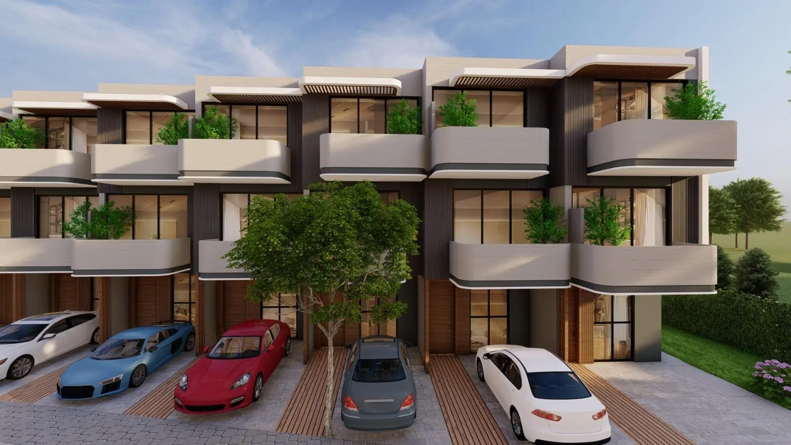 4-Bedroom Townhouse for Sale in La Dimora Residence | C-11 Middle Single Row with Garden & Community Views