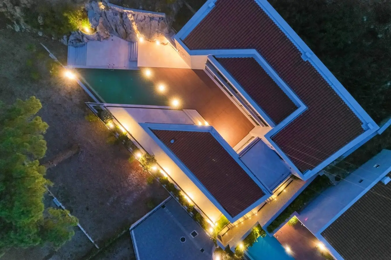 An exceptional Mediterranean villa, with panoramic sea and mountain views across Kotor Bay
