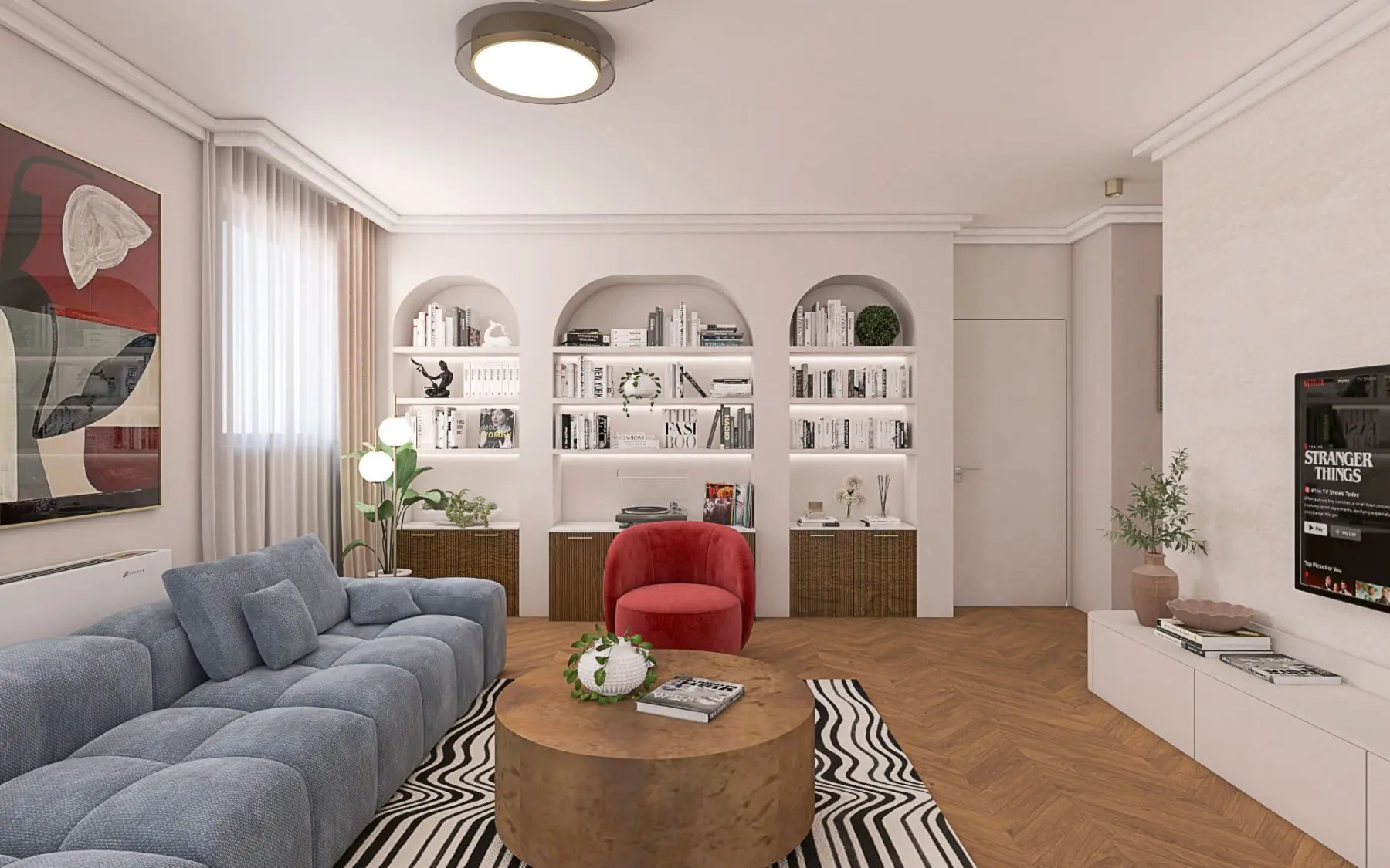New detached house with modern architecture and high-class execution