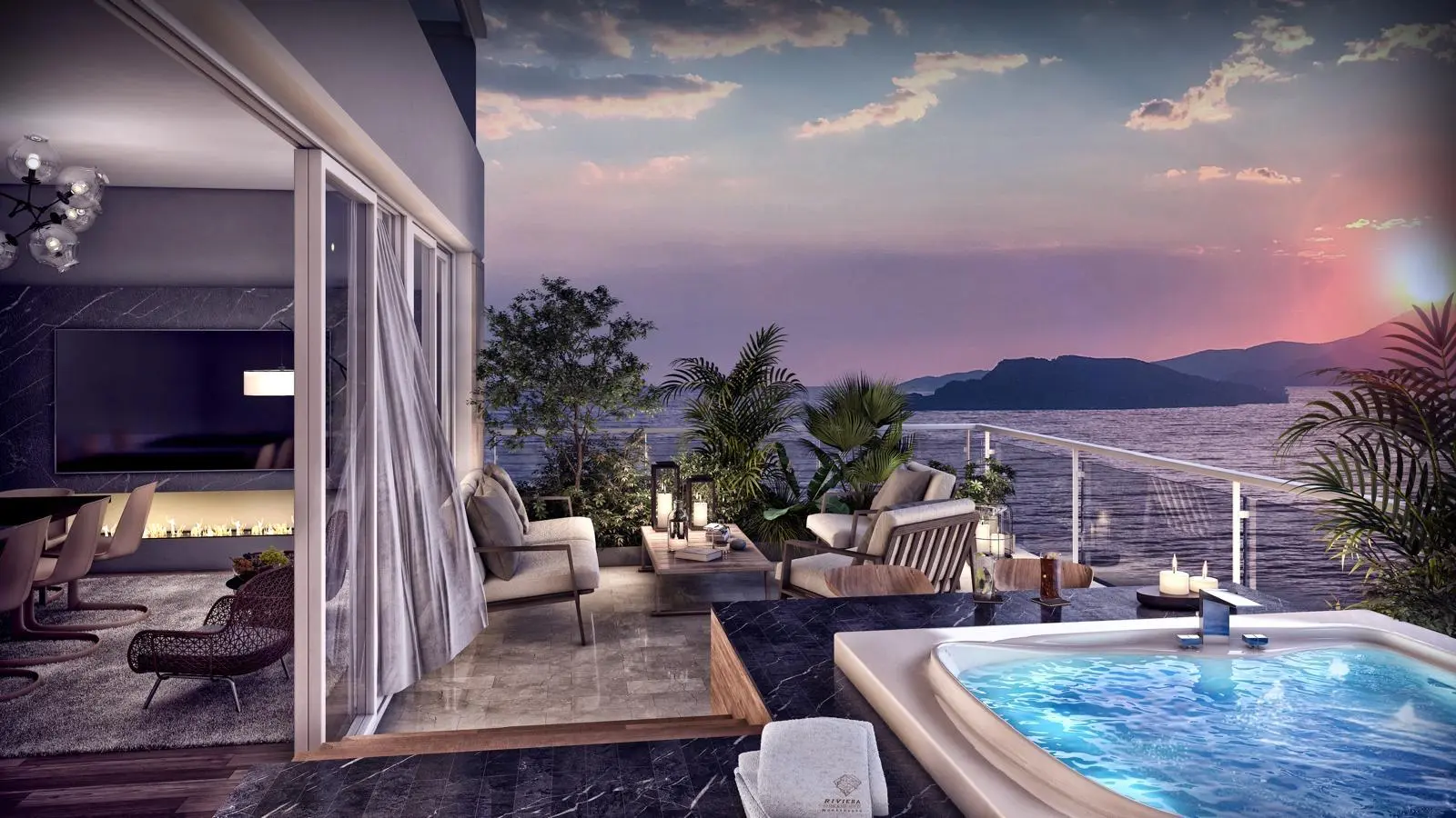 Luxurious Penthouse at the beachfront five-star complex in Budva