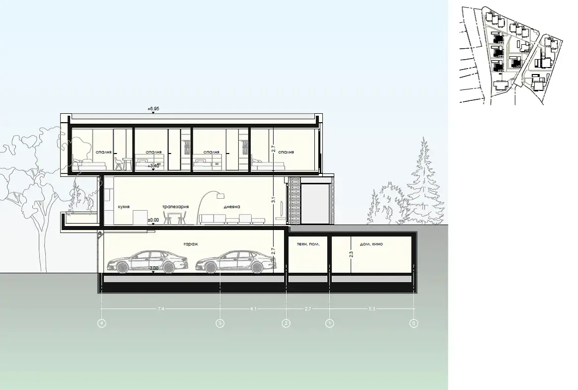 Newly built detached house in a gated complex at the foot of Vitosha Mountain
