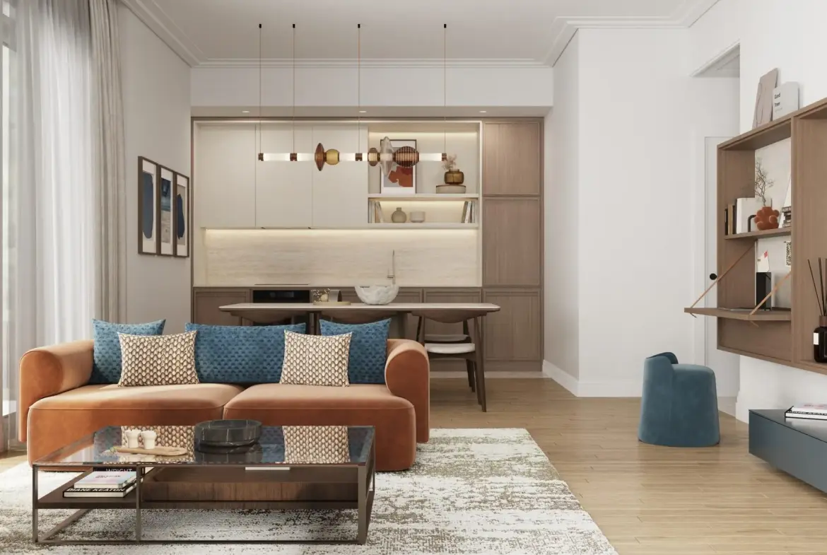 Two-bedroom apartment on fourth floor in the newest neighborhood in the heart of Porto Montenegro