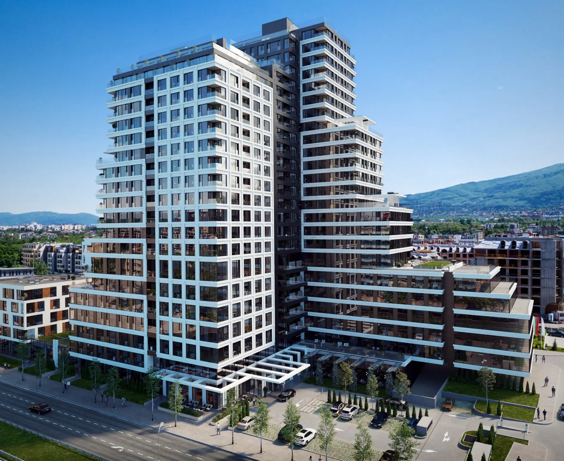 Three-room apartment in a modern new building next to MALL Paradise for sale