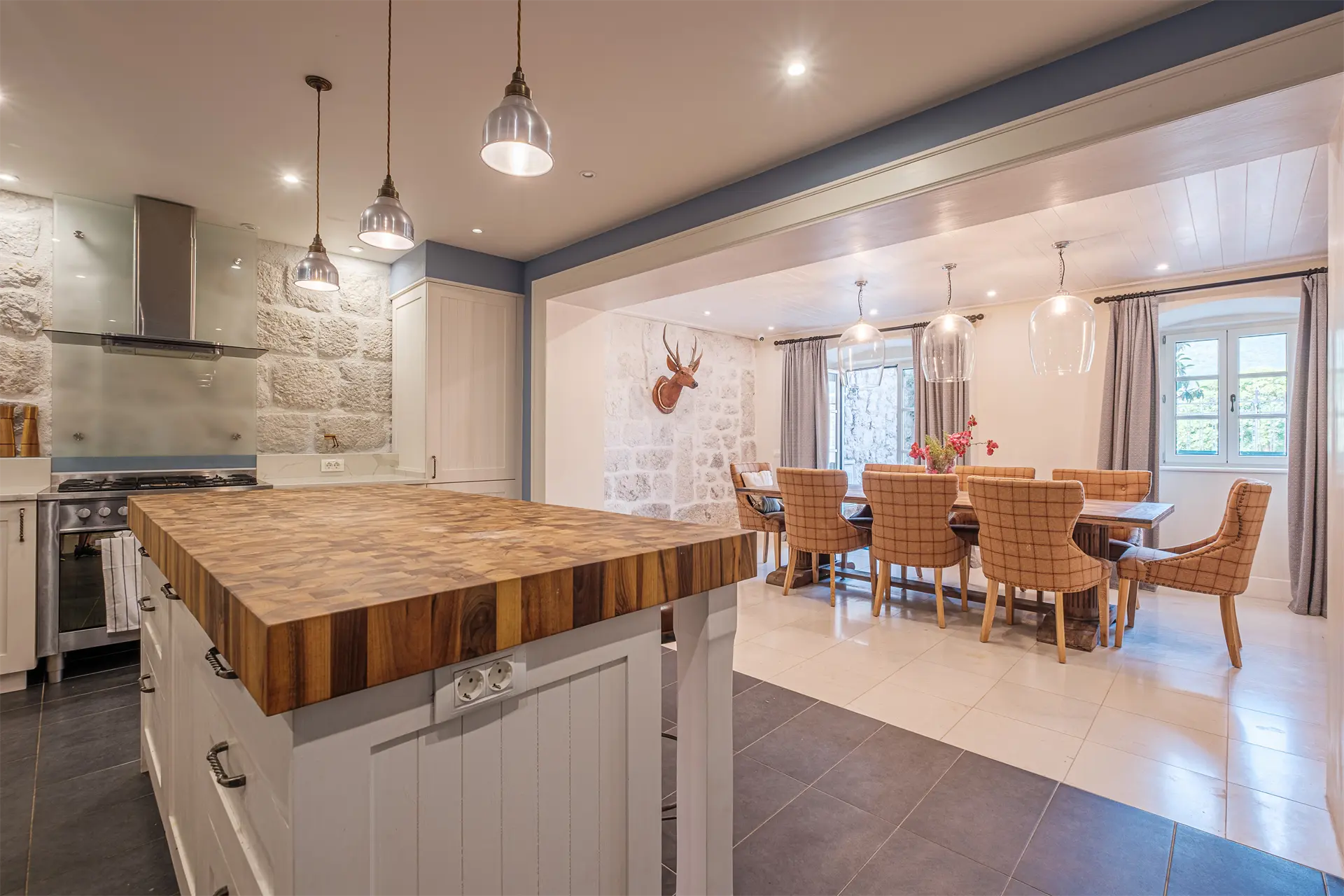 Waterfront Renovated Stone Villa in Dobrota: Authentic Charm Meets Contemporary Style