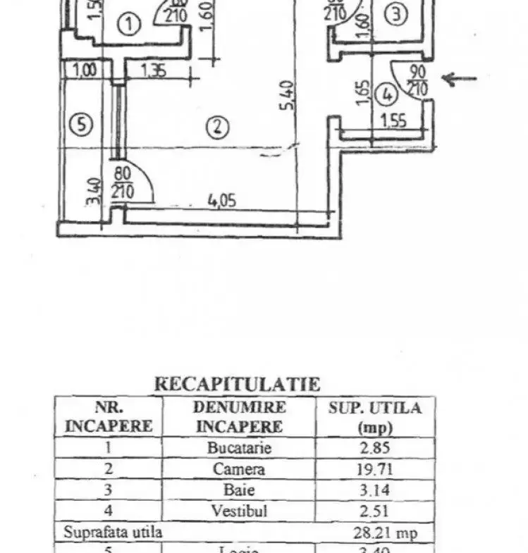 Studio for sale Cismigiu Park area, Bucharest 31.6 sqm