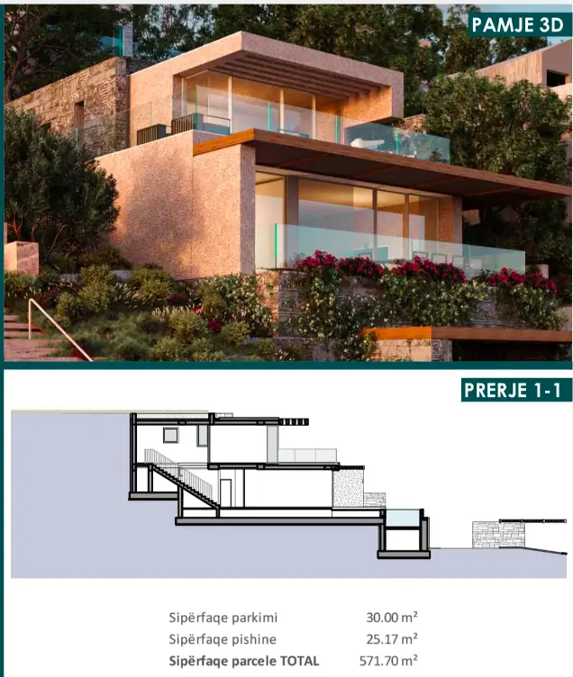 Luxury Mediterranean Villa for Sale with Private Pool Green Coast 2, Palasë