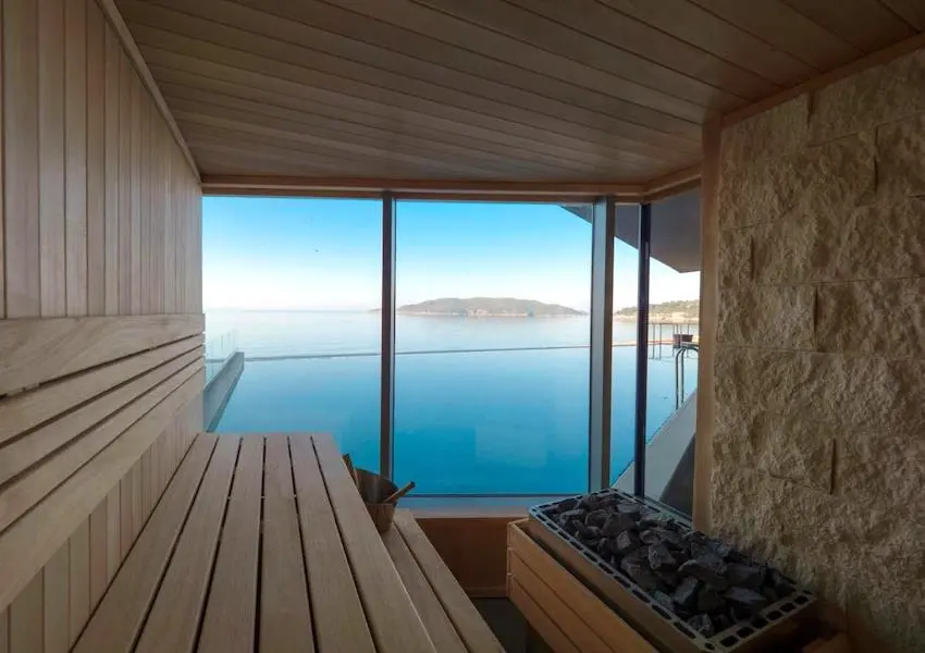 Luxury apartments in a condo hotel on the seafront, Becici
