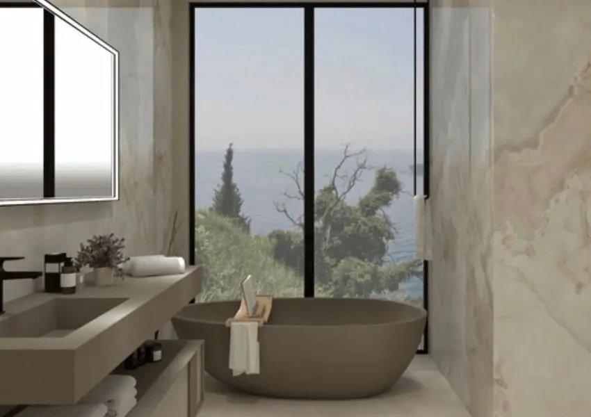 Luxury villa with pool on a cliff above the sea, Skocidjevojka, Budva