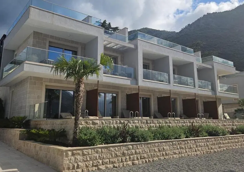 Luxury branded villa on the seafront, Stoliv, Kotor Bay