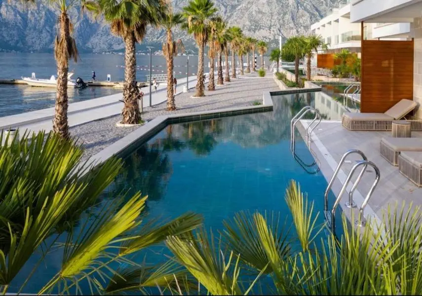 Luxury branded villa on the seafront, Stoliv, Kotor Bay