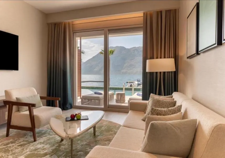 Luxury branded villa on the seafront, Stoliv, Kotor Bay
