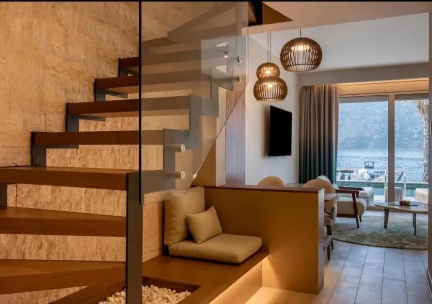 Luxury branded villa on the seafront, Stoliv, Kotor Bay
