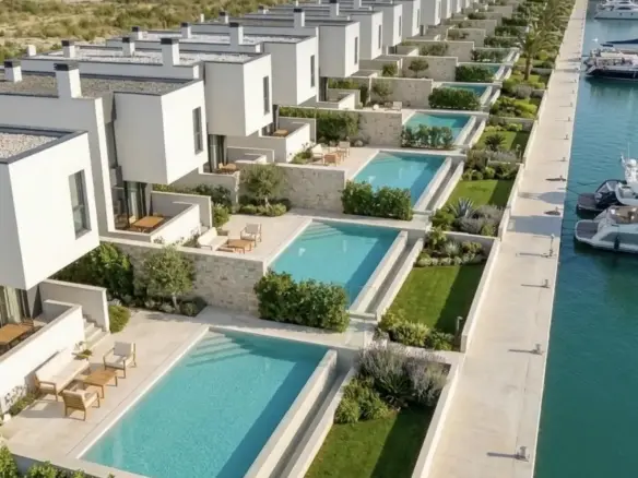 Villa for Sale at Turquoise Marina – Gjiri i Lalzit | 121 m² Private Villa with Garden in Luxury Complex