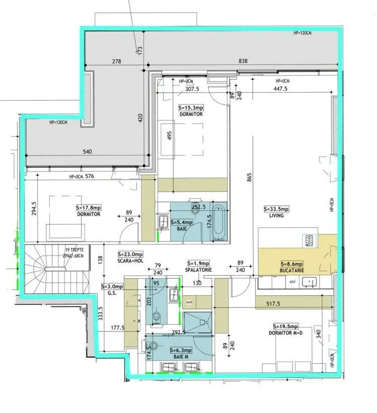 Penthouse for sale 4 rooms Cotroceni – Academia Militara area, Bucharest