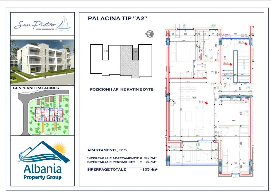Apartment for Sale in San Pietro Resort in Gjiri i Lalzit