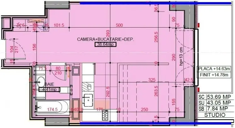 Studio for sale Barbu Vacarescu area, new building, Bucharest